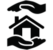 Property Proctection Icon transparent white outline